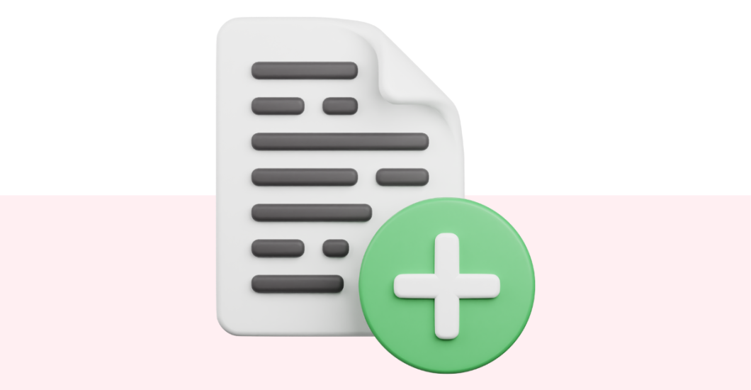A simple stylized graphic of a DIY page with an add icon.