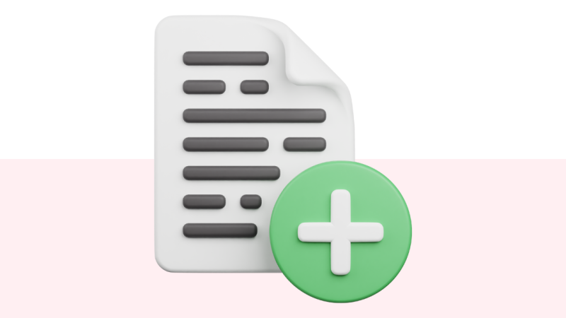 A simple stylized graphic of a DIY page with an add icon.