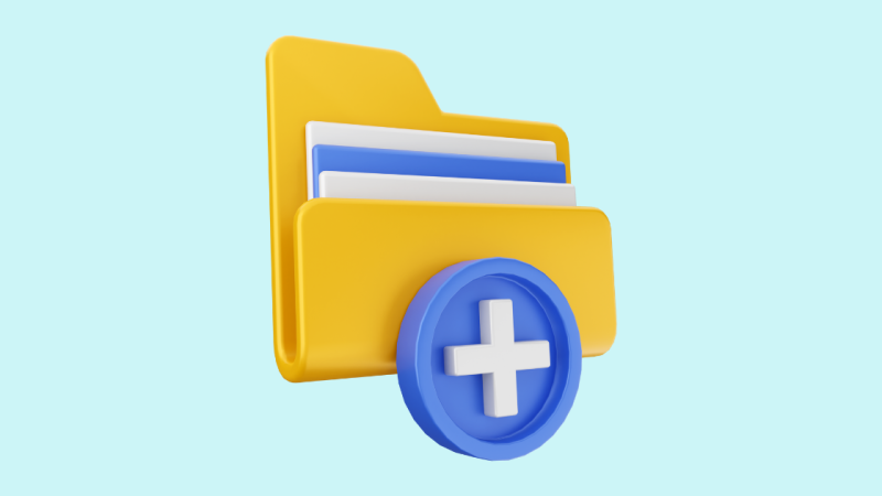 A simple stylized graphic depicting adding a saved page to a product.