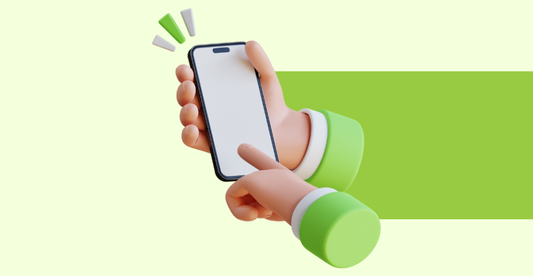 A simple stylized depiction of choosing a product mockup.