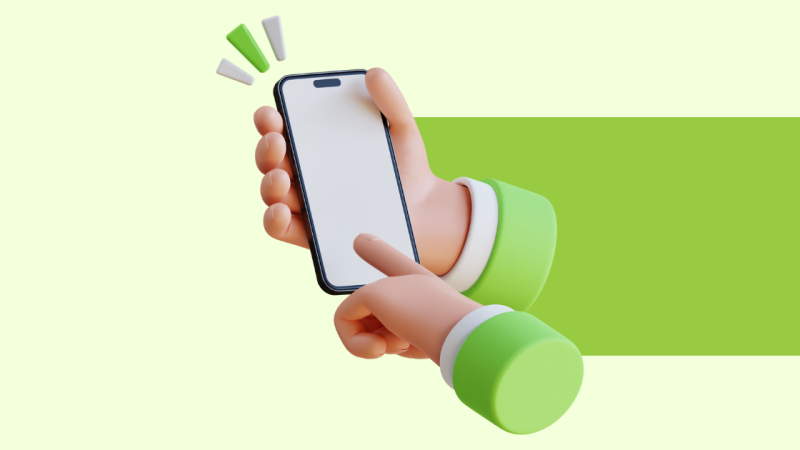 A simple stylized depiction of choosing a product mockup.