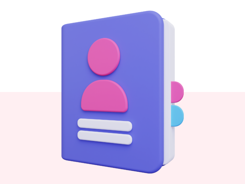 A graphic of a phone book.