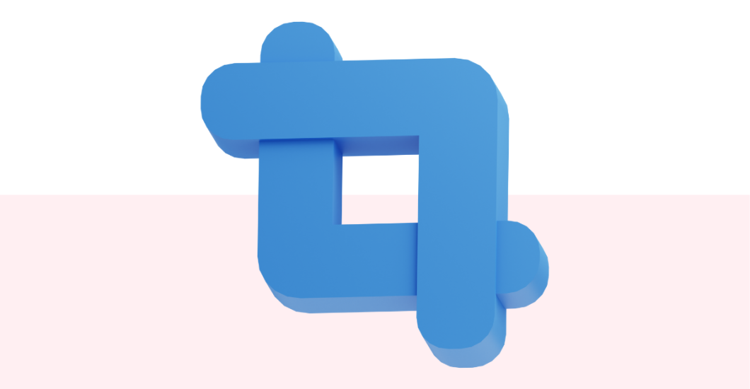 A simple stylized graphic of a crop icon.