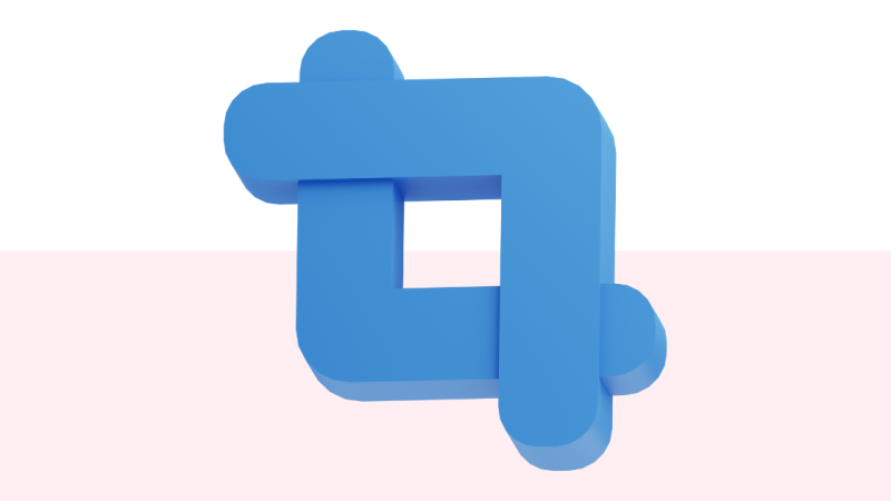 A simple stylized graphic of a crop icon.