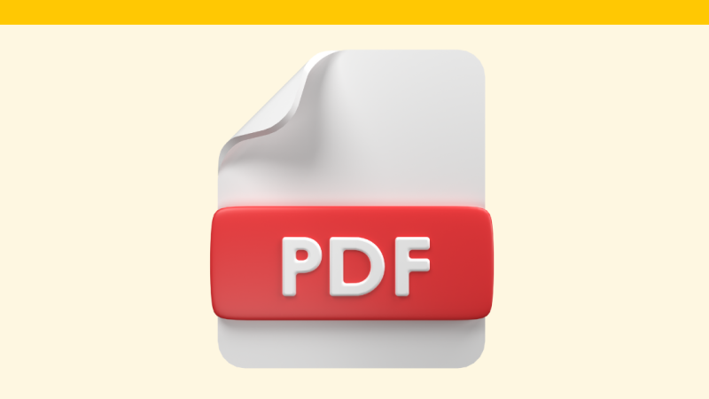 A stylized PDF file icon.