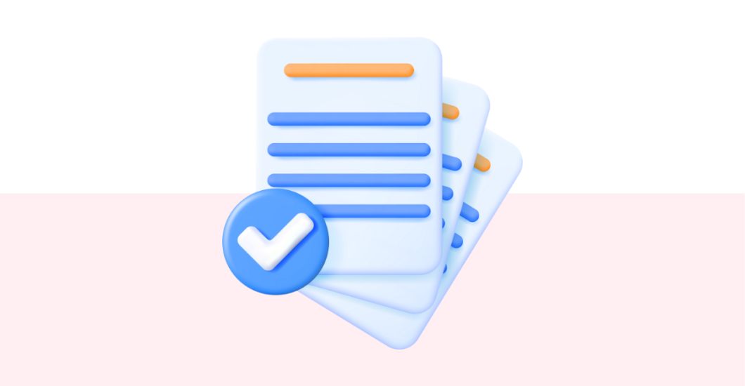 A simple stylized graphic depicting pages being rearranged.