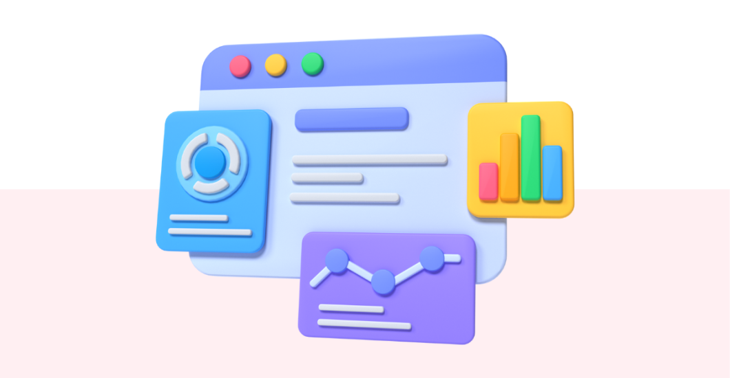 A simple stylized graphic of Pagewheel’s dashboard.