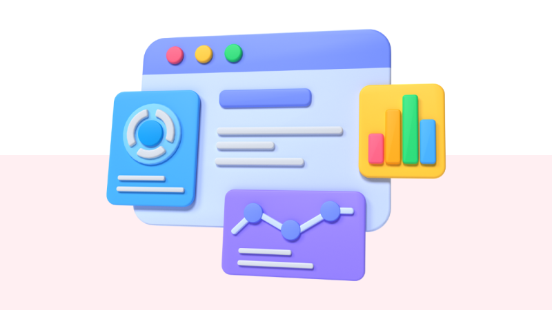 A simple stylized graphic of Pagewheel’s dashboard.