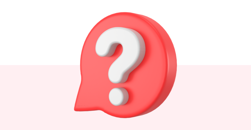 A simple stylized graphic of a question mark in a chat bubble.