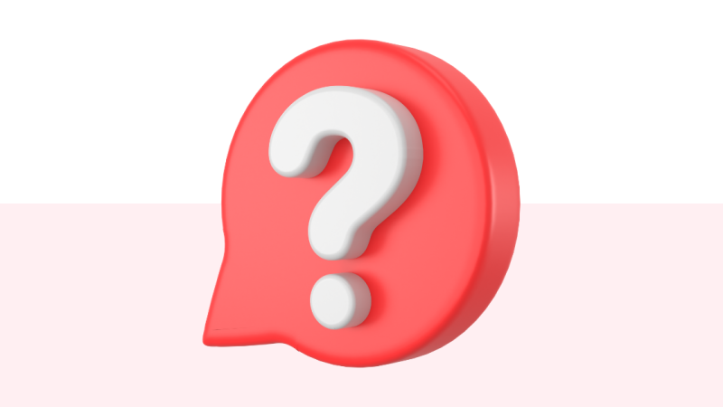 A simple stylized graphic of a question mark in a chat bubble.