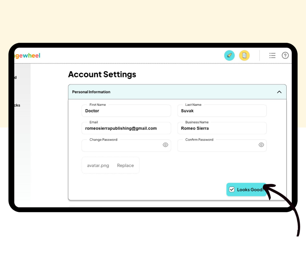 A screenshot showing where to click to confirm your changes.