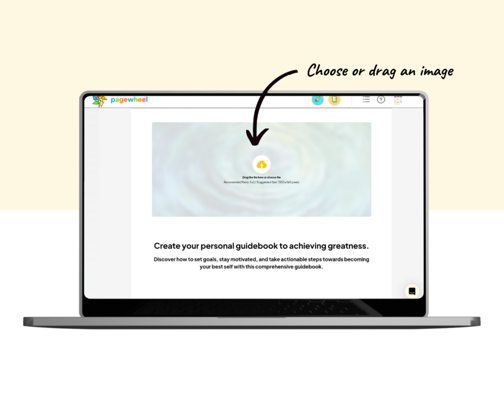 An annotated screenshot showing how to replace a placeholder image in the Website Editor.