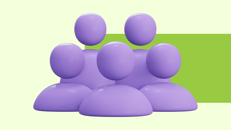 A simple stylized graphic of a product community.