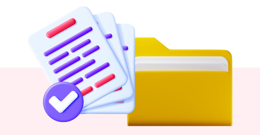 A simple stylized graphic depicting saving and publishing.