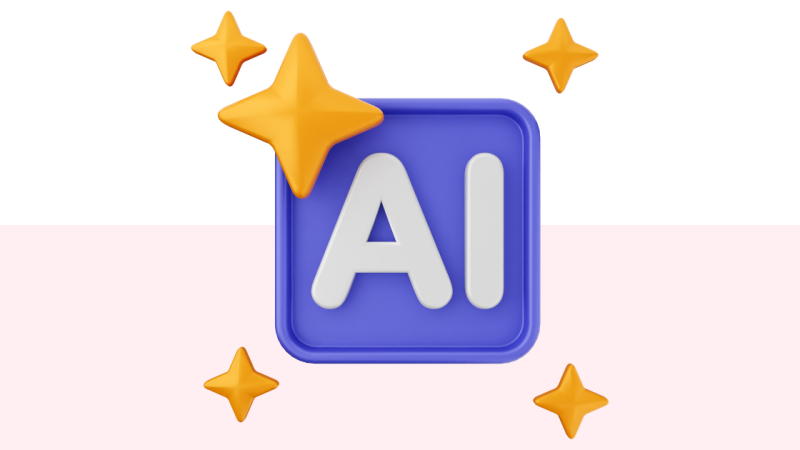 A simple stylized graphic of an AI button.