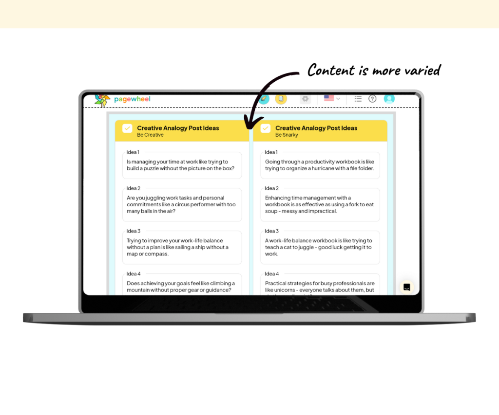 An annotated screenshot of the result after using a more descriptive prompt.