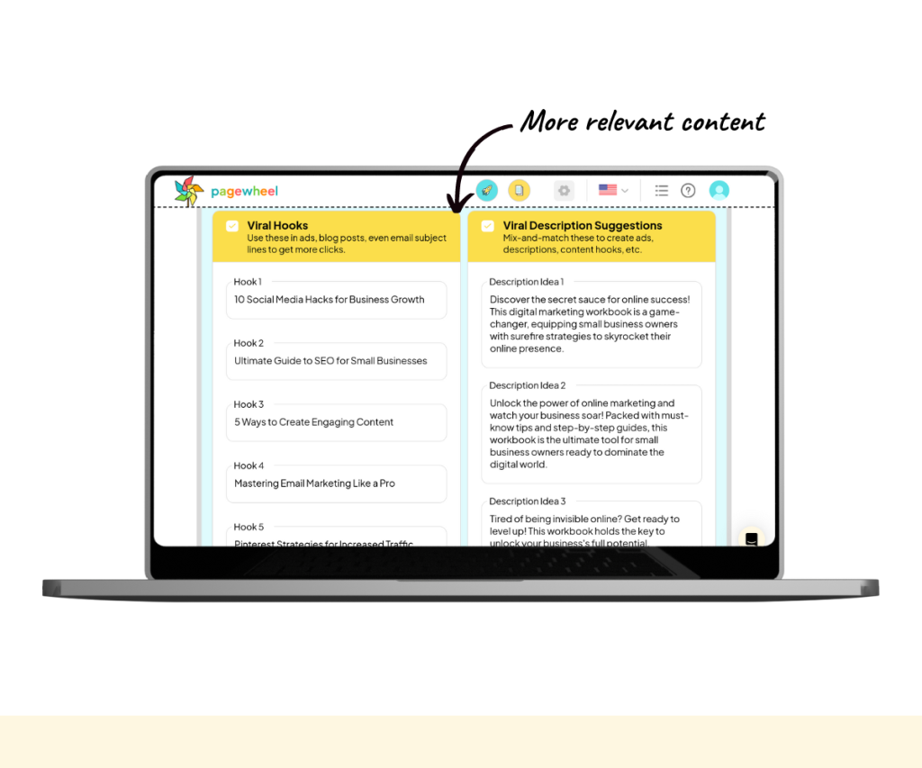 An annotated screenshot of the result after using a more descriptive prompt.