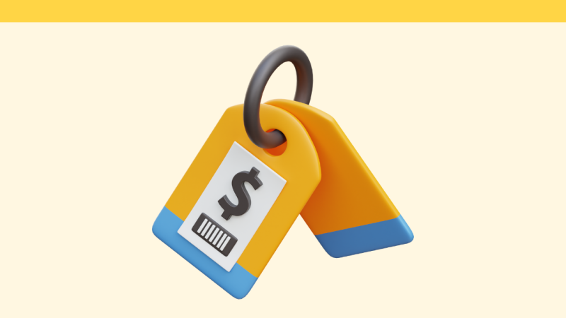 "Pricing Your Products & Services" pricetag icon on a yellow background