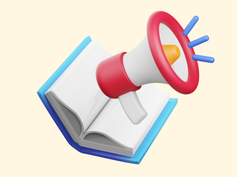 icon of book with megaphone