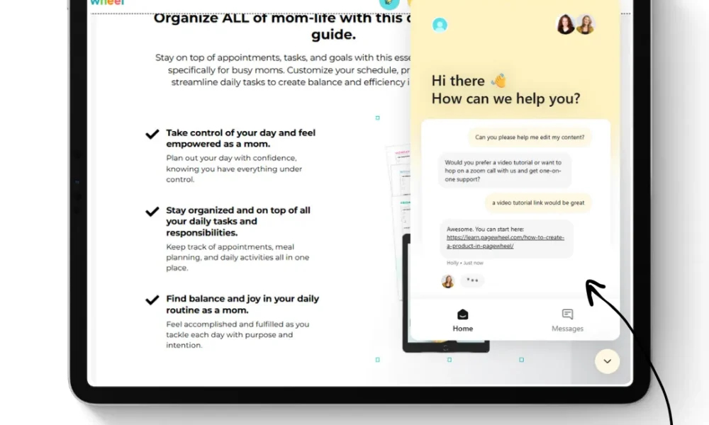 Live chat support at a click