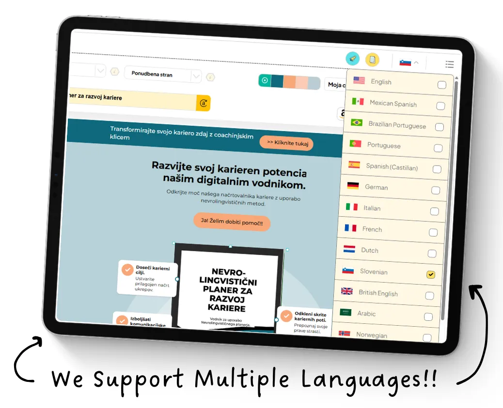 We support multiple languages